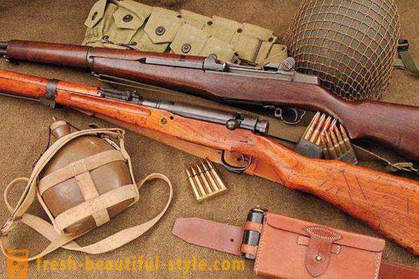 Senjata Amerika Perang Dunia II dan moden. senapang Amerika dan pistol