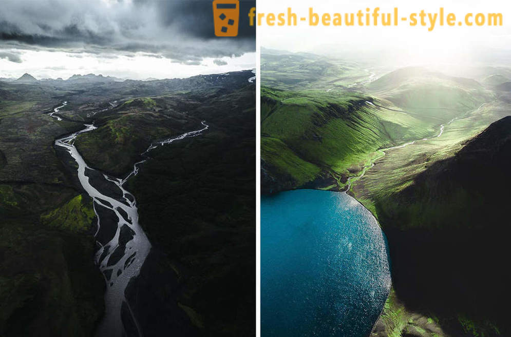 Pandangan Iceland Aerial