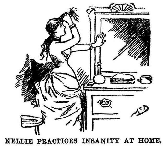 Dalam wartawan abad XIX berpura-pura gila untuk mendedahkan penyeksaan dalam hospital psikiatri