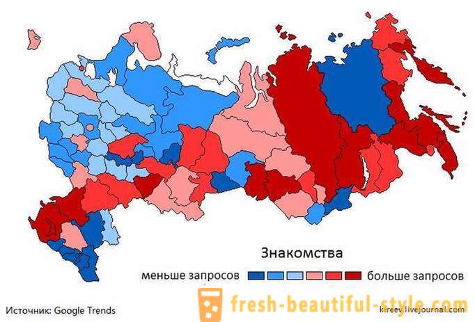 Malu geografi dan kehinaan: di mana di Rusia sebahagian besar Google 