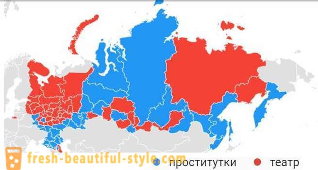 Malu geografi dan kehinaan: di mana di Rusia sebahagian besar Google 