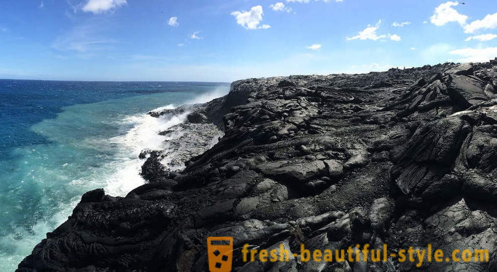 Aliran lava gunung berapi dari Kilauea Hawaii