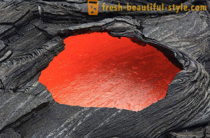 Aliran lava gunung berapi dari Kilauea Hawaii