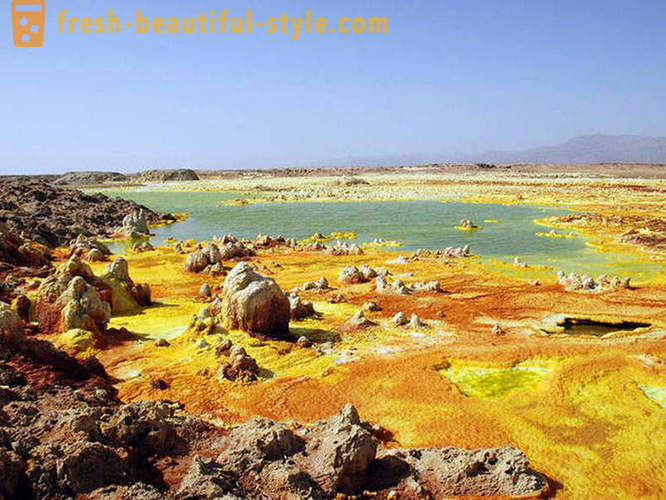 Dallol gunung berapi di Ethiopia