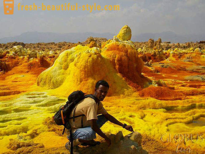 Dallol gunung berapi di Ethiopia