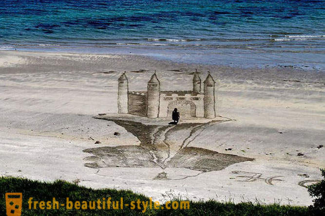 3D-lukisan di atas pasir
