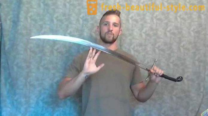 Pedang tangan: jenis, keterangan, ciri-ciri struktur, kebaikan dan keburukan