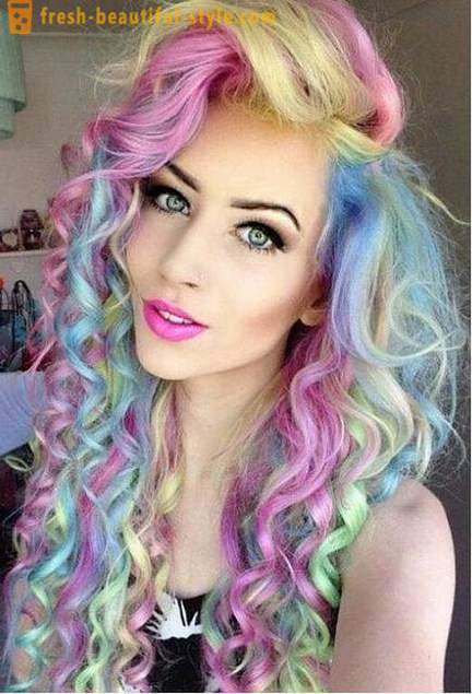 Rambut pelbagai warna - loghat terang dalam apa-apa cara